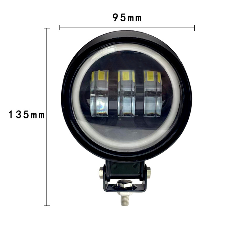 AlcantaLED 4 Inch 30W Car Work Light Round LED Fog Lamp Motorcycle Accessories Headlight Wrang-ler  Beam Driving Kit Combo luces