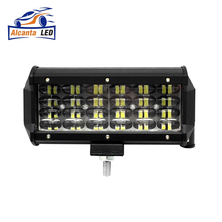 AlcantaLED 7 Inch 144W Comboo Led Light Bars Spot Flood Beam Spot 12V 24V 4WD Barra LED Headlight For Auto Boast SUV ATV Light