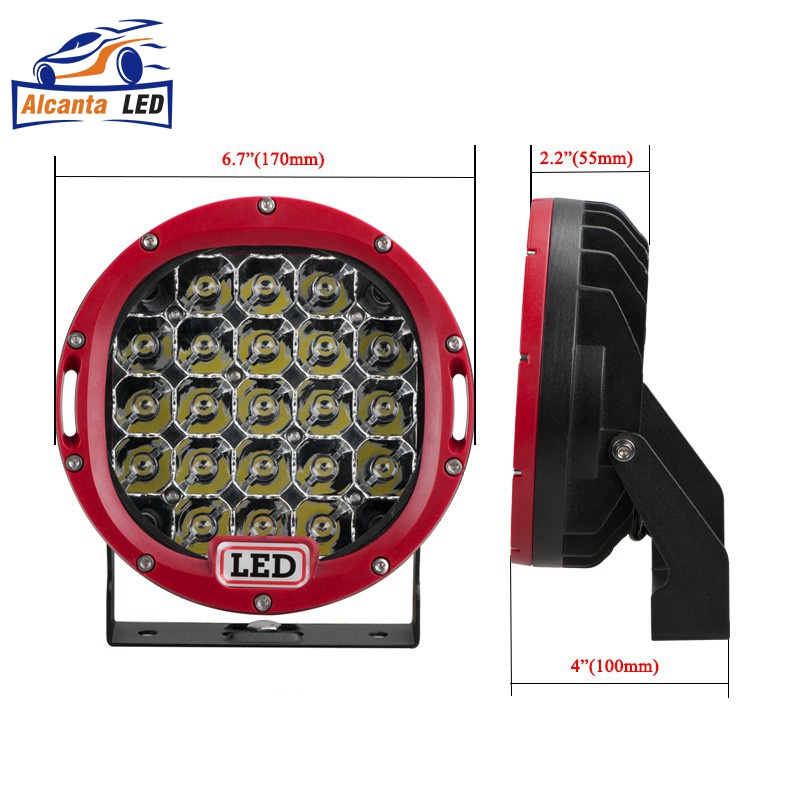 6000K 7 Inch 105W  Driving Work Light Spot Flood Combo Beam HID Vehicle Driving Lights for Offroad SUV ATV Truck Boat