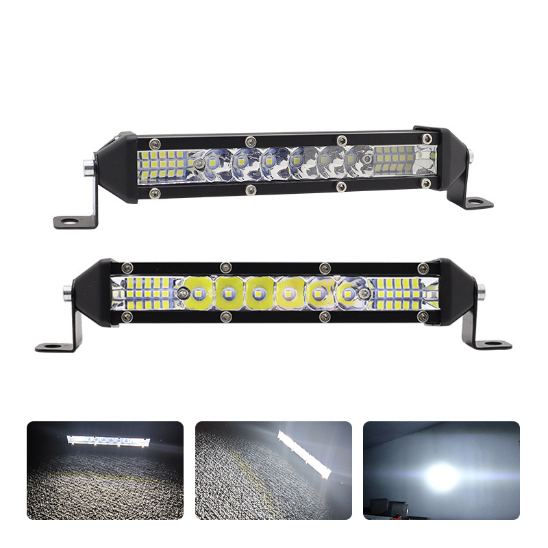 8 inch 78w RGB  yellow red blue color led light bar Barra Led Ultra Slim for Truck Spotlight Roof Front Bumper Voor Truck Suv