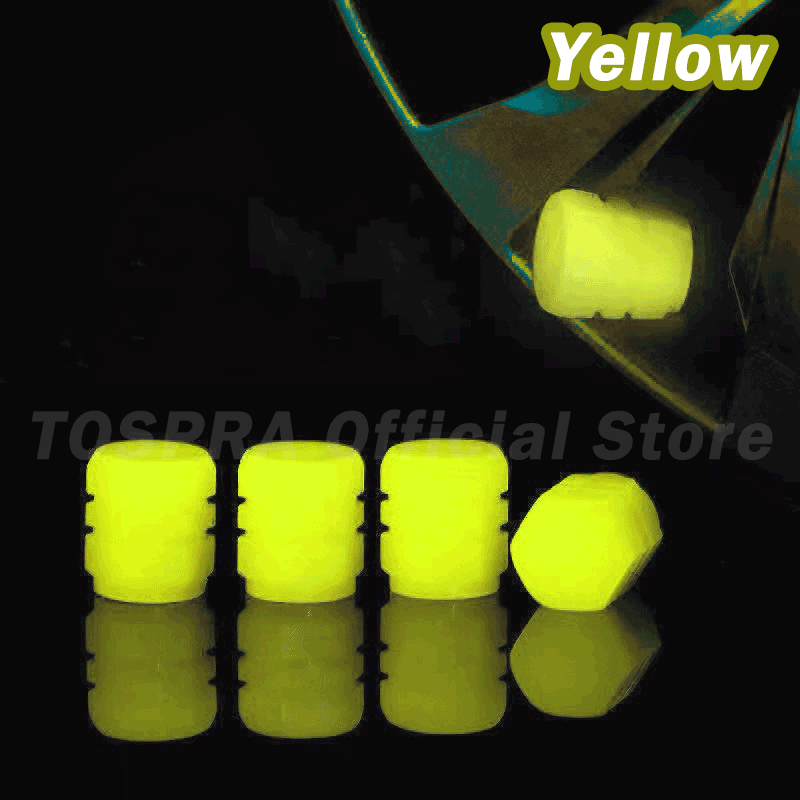 Luminous Tire Valve Hat 5 Colors Car Motorcycle Bicycle Glowing Valve Dust-proof Cover Car Tire Wheel Hub Auto Accessories