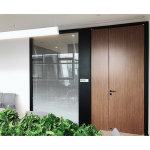 Flexspace 2023 new design high quality Metal aluminum wooden glass office cubicle partition wall