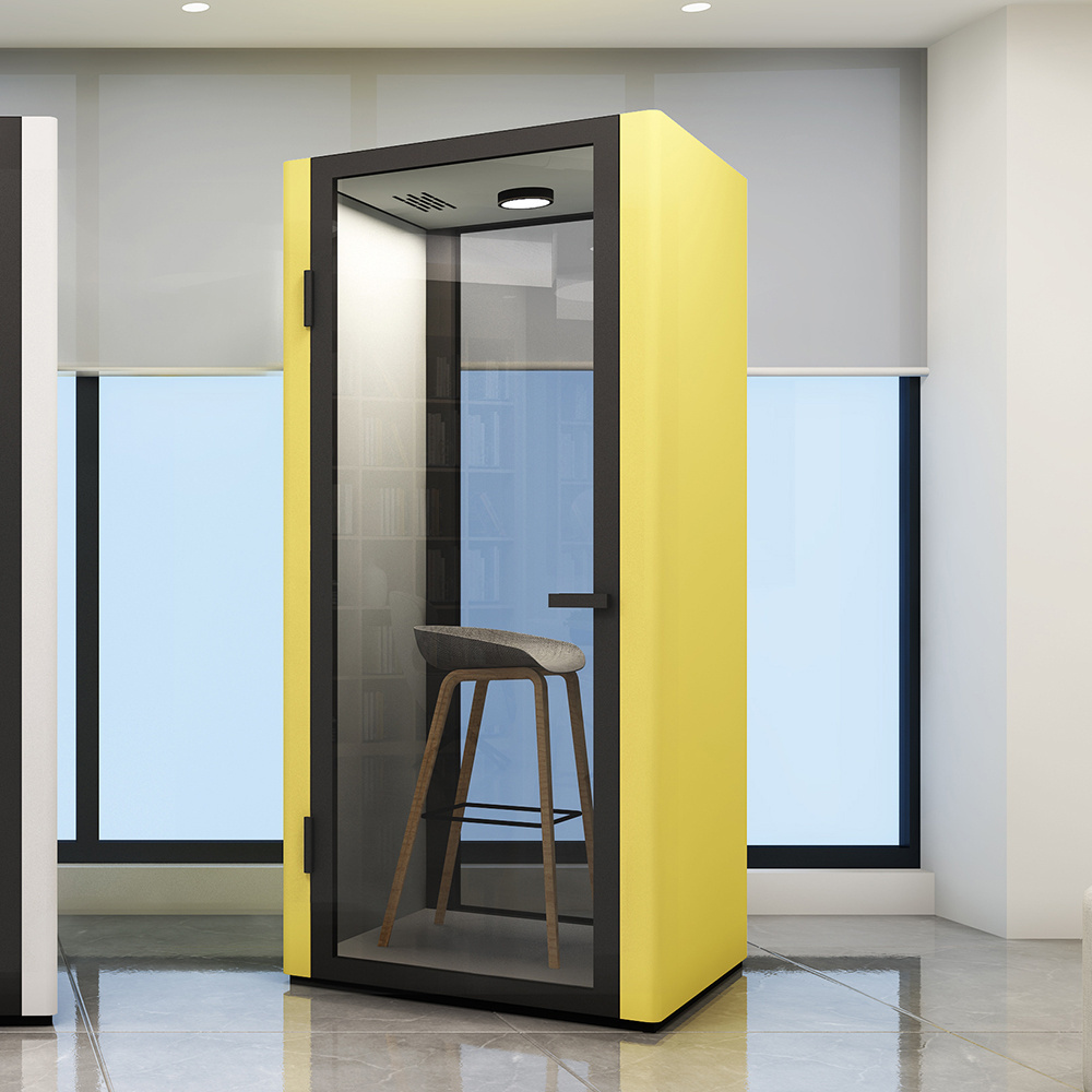 Flexsapce 2024 office custom Indoor phone booth Acoustic Privacy cube Phone Booth Privated Office Meeting Pod for sale