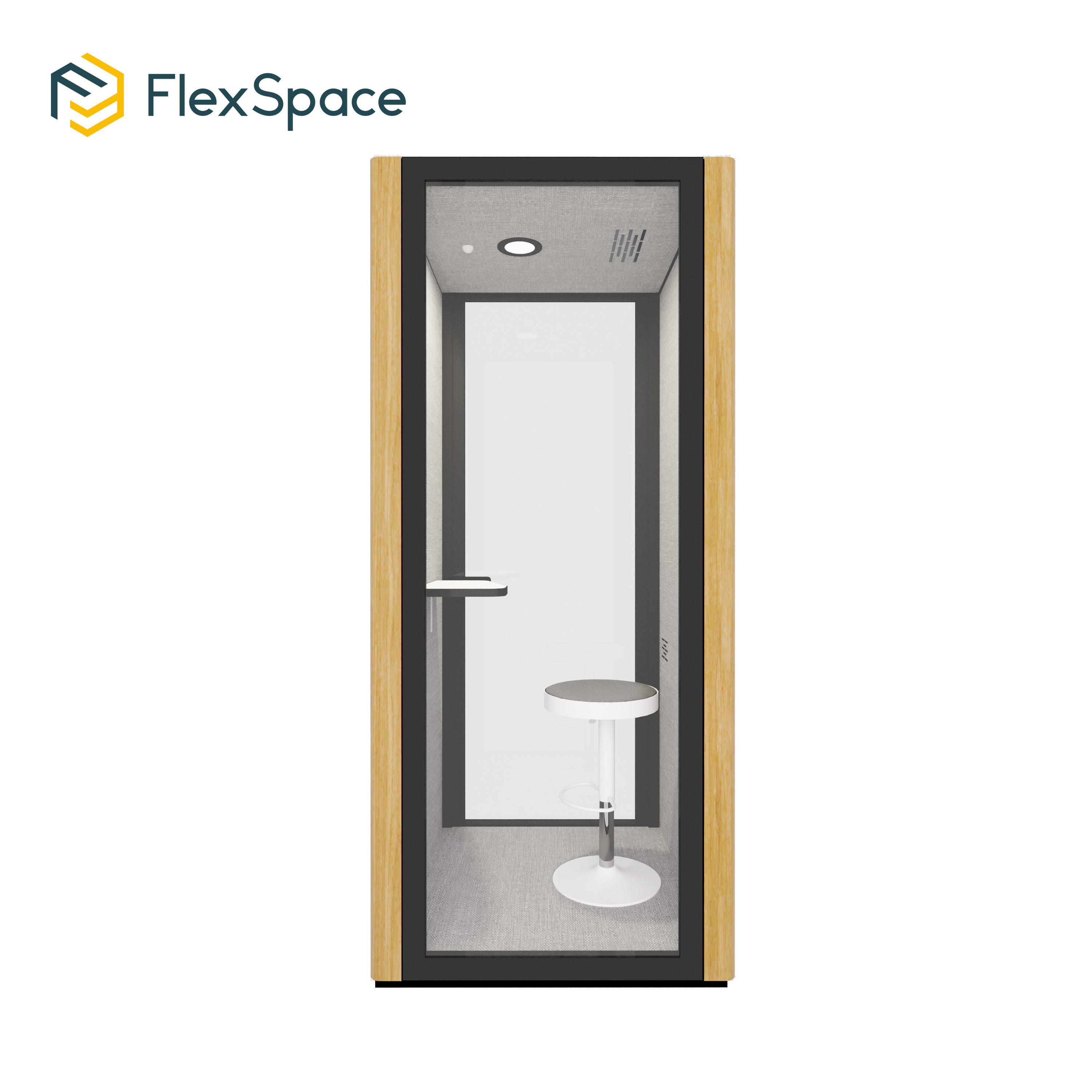 FlexSpace Movable Sound Proof Office Phone Booth, Office Pod for Open Office Coworking Space