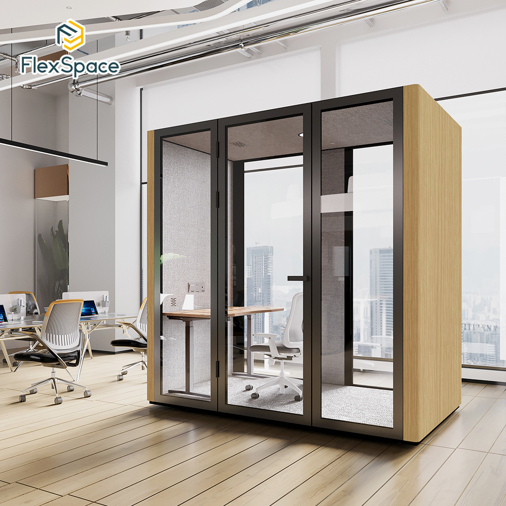 Flexspace 2023 new Indoor office furniture public Automatic meeting phone booth soundproof office pod Easy Removable