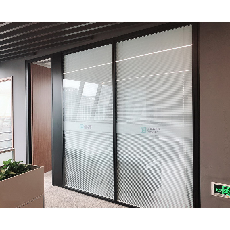 Flexspace 2023 new design high quality Metal aluminum wooden glass office cubicle partition wall