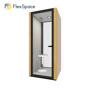 FlexSpace Movable Sound Proof Office Phone Booth, Office Pod for Open Office Coworking Space