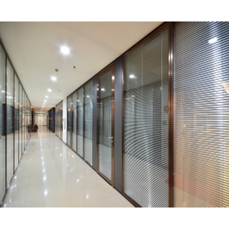 FlexSpace Modular double glass and solid office partition panels of divider wall office partition cubicles with metal door