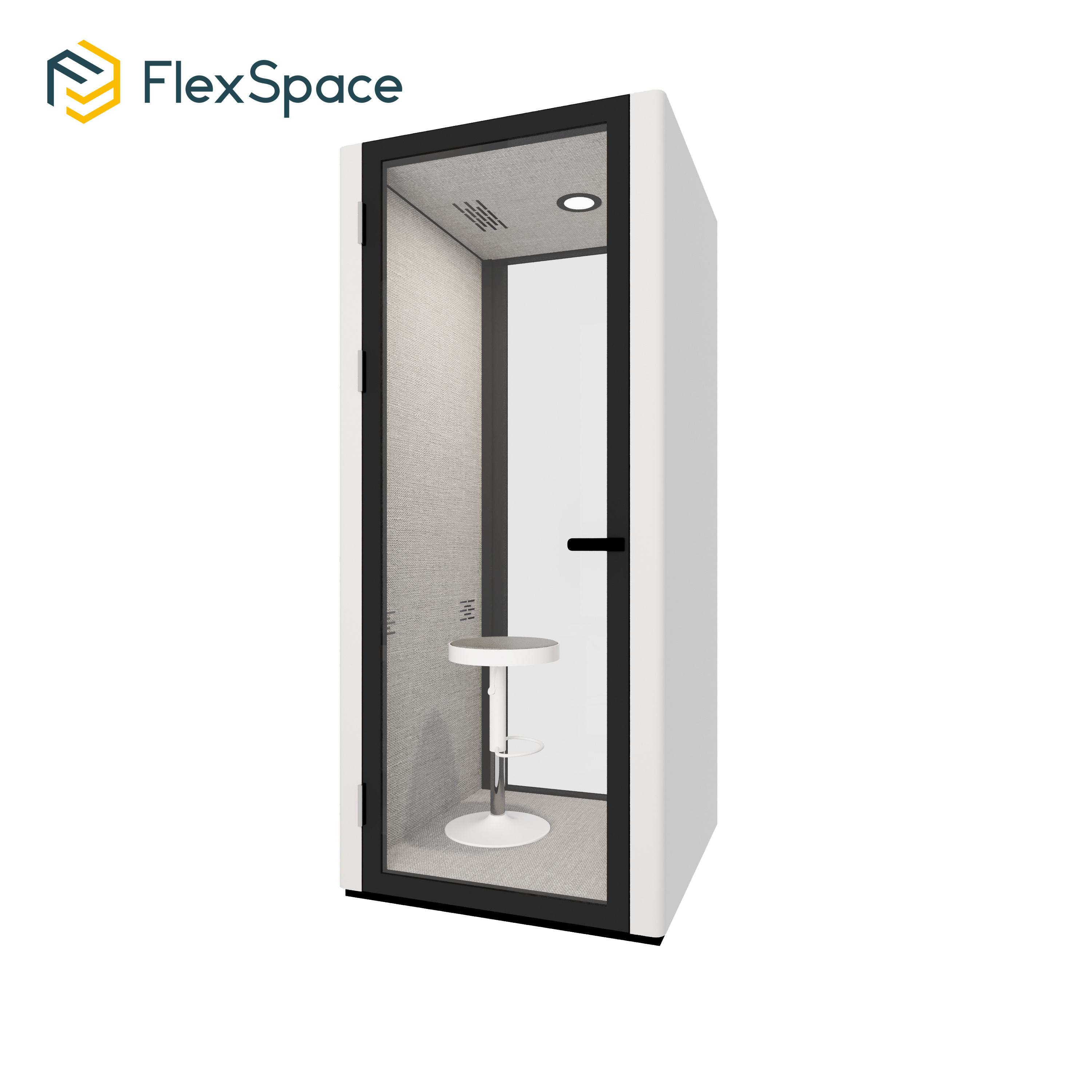 FlexSpace Movable Sound Proof Office Phone Booth, Office Pod for Open Office Coworking Space