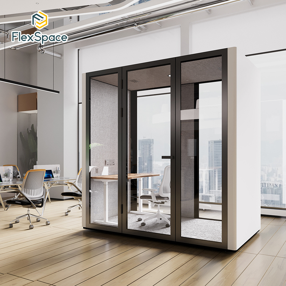 Flexspace 2023 new Indoor office furniture public Automatic meeting phone booth soundproof office pod Easy Removable