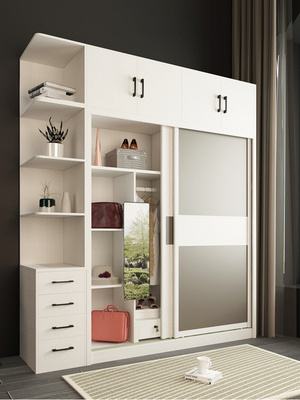 Custom Sliding Door Wardrobe Assembly Bedroom Locker Sliding Door Wardrobe