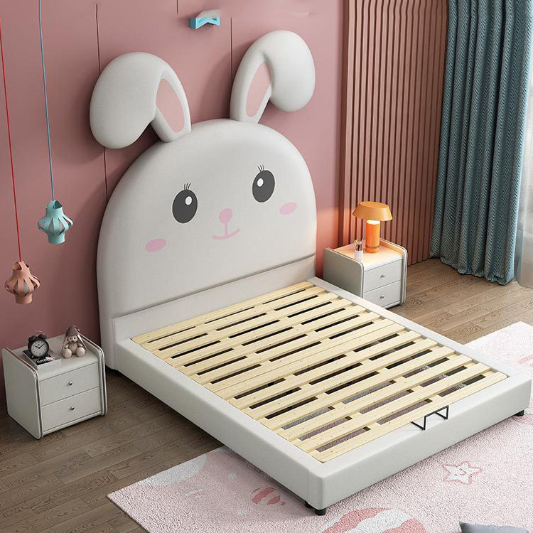 Modern children bedroom furniture solid wood bed girls princess bed with storage kids beds frame design