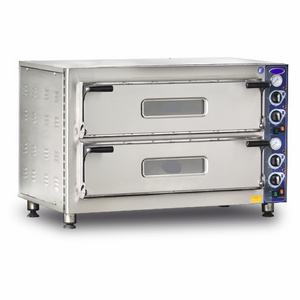 Electric Pizza Oven Stainless Steel Industrial Kitchen Double Deck Baking Oven made in Turkey