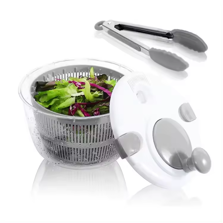 Salad tools Plastic Manual Lettuce Spinner Colander Kitchen salad spinner and chopper vegetable dehydrator