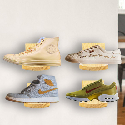 Floating Sneaker Displays Shelves for Wall Mount Wooden Floating Shelves for Showcase Sneaker Collection