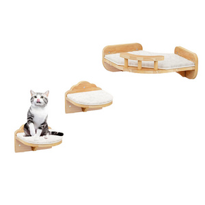 Cat Bed Floating Shelves Wall Mounted Furniture Shelf Wooden Cat Hammock For Wall Hammock Climbing Shelves