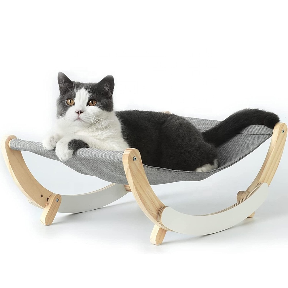 2 in 1 Solid Wood Fancy Swing Chair and  Cat Pet Hammock Bed For Cat Furniture Gift