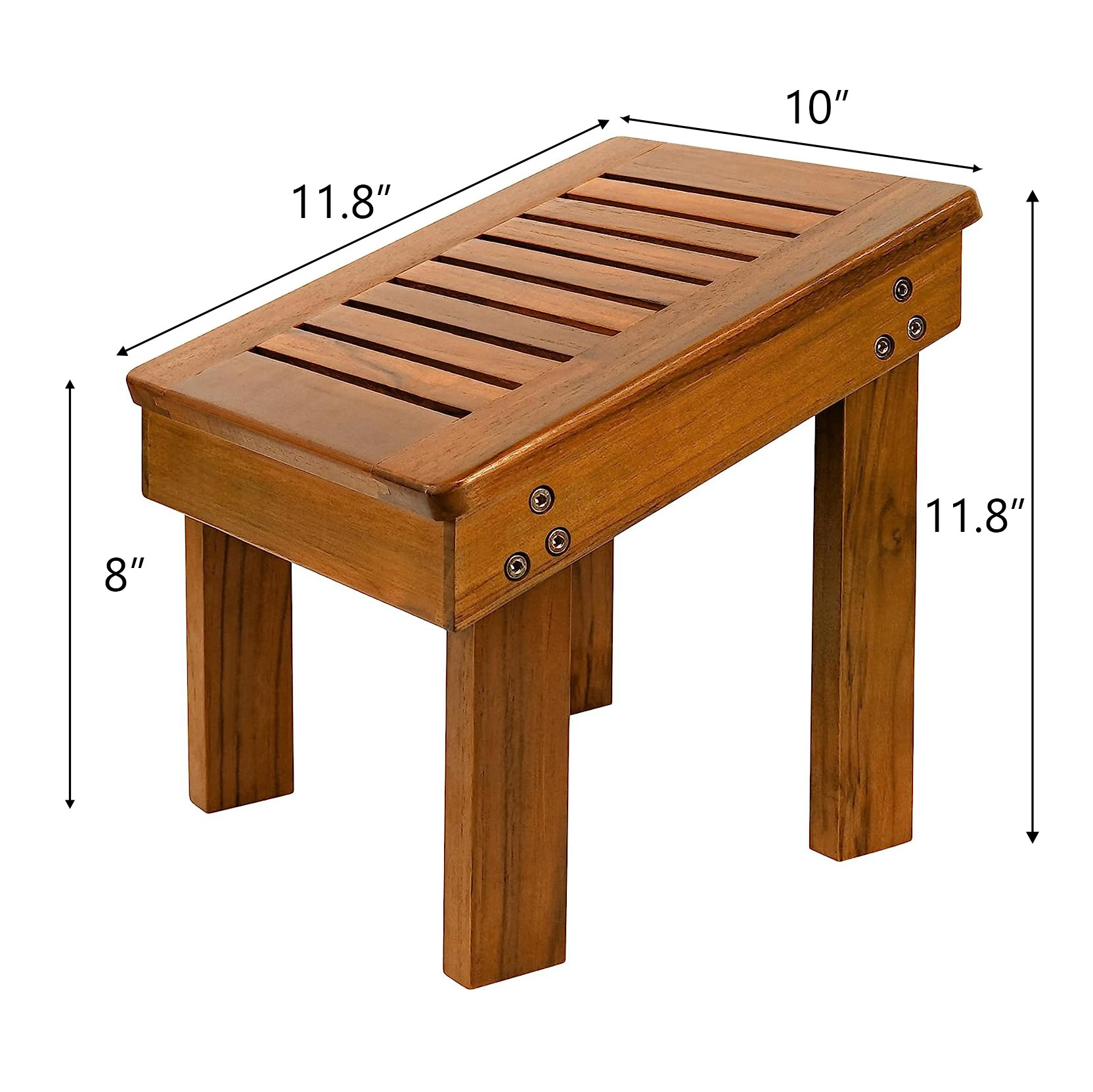 Wood Shower Foot Stool Non-slip Step Bath Stool Shaving Legs Small Corner Bathroom Bench Bath Seat Spa Foot Rest For Bathroom