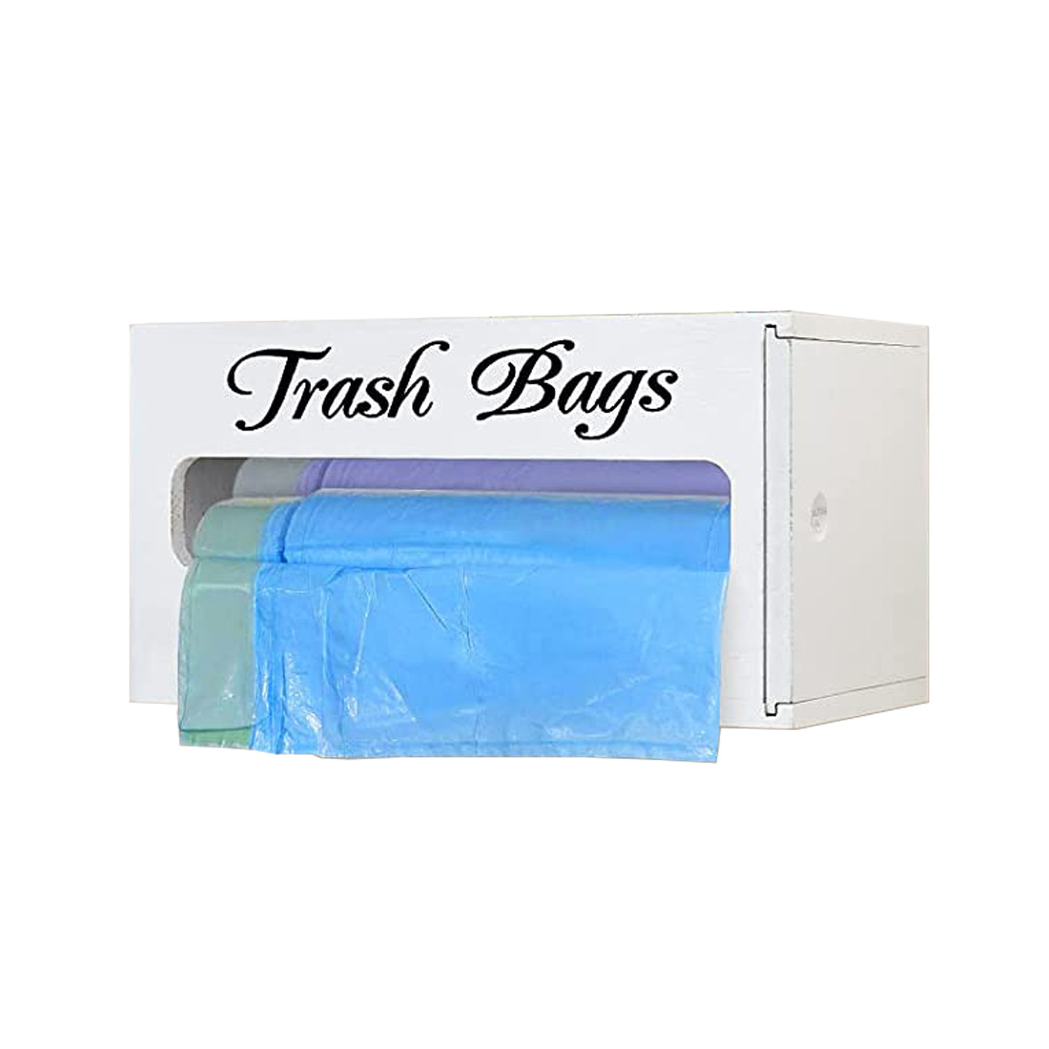 Kitchen Plastic Bag Container Garbage Bag Dispenser Organizer Holder Wall Mounted Trash Bags Storage Box