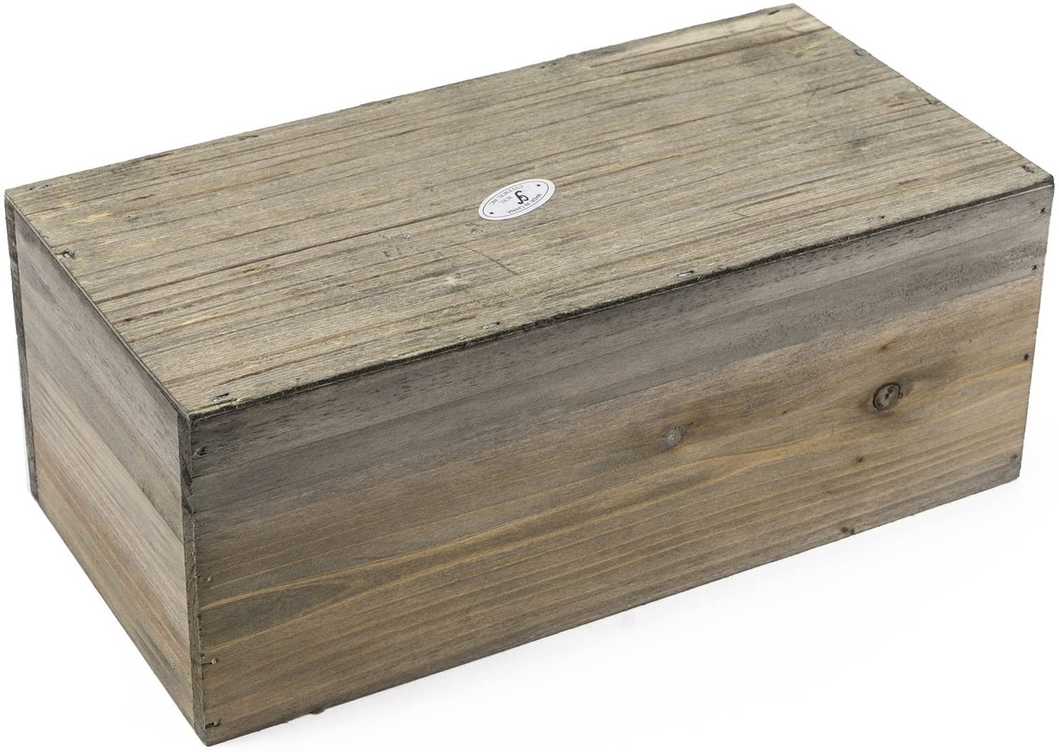 white Wood rectangular Planter Box with Plastic Removable Liner, Rustic Wooden Planters,Indoor Decorative Box