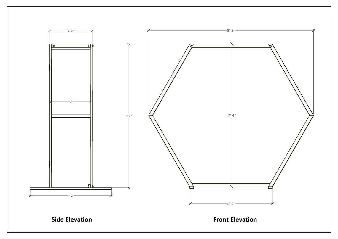 New Design Rustic Wood Hexagon Wedding Backdrop Arch Circle Ceremony Background Decoration Frame For Outdoor Wedding