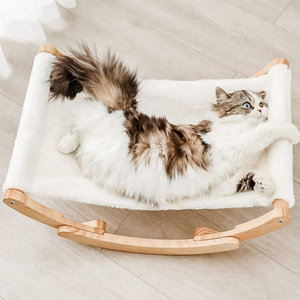 2 in 1 Solid Wood Fancy Swing Chair and  Cat Pet Hammock Bed For Cat Furniture Gift