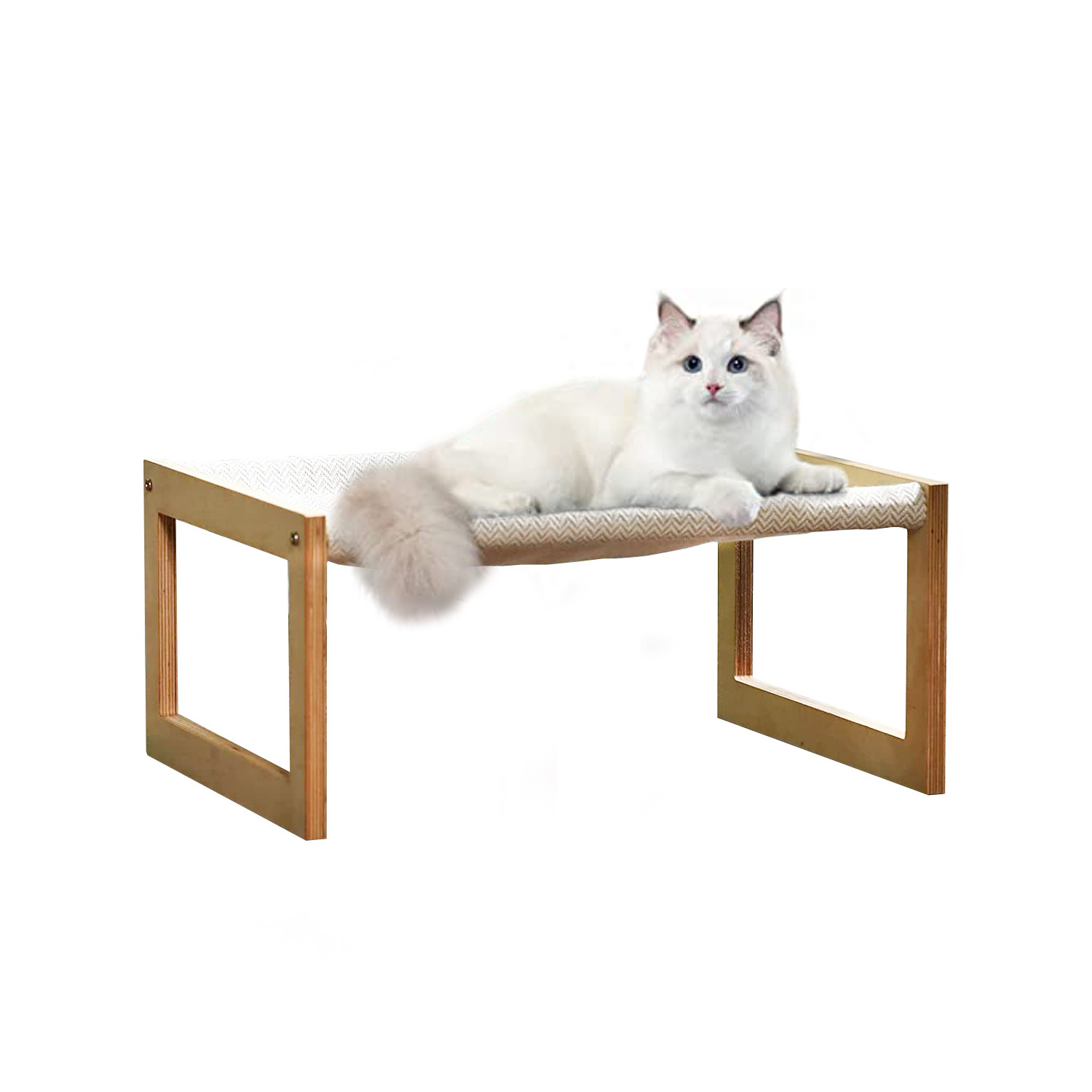 Modern Beds And Perches Premium Kitty Furniture Pet Sofa Pet Hammock Dog Bed Cat Wood Hammock Sofa Pet  Wooden Dog Cat Bed