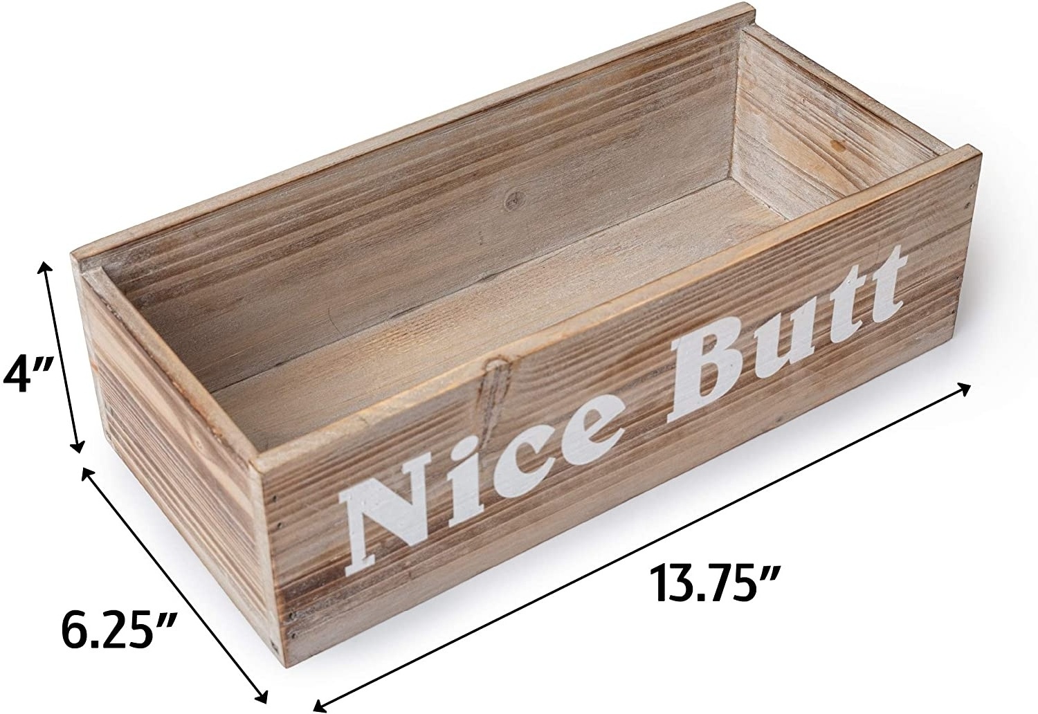 Nice Butt Bathroom Decor Box  Funny Toilet Paper Holder Perfect for Farmhouse  Rustic Bathroom Decor, or Diaper Organizer