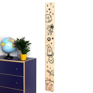 Wood Space Planet Pattern Ruler Growth Chart Baby Wall Height Chart For Preschool Nursery Kids Room Wall Decor