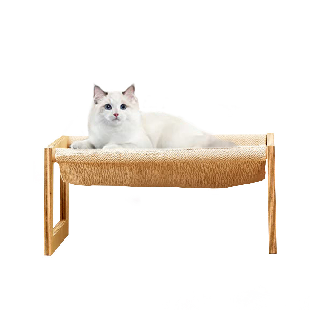 Modern Beds And Perches Premium Kitty Furniture Pet Sofa Pet Hammock Dog Bed Cat Wood Hammock Sofa Pet  Wooden Dog Cat Bed