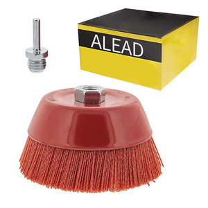 6" Abrasive Brush Filament Nylon Bristle Cup Brush Remove Rust, Corrosion, Paint - Surface Prepping for Truck Bed Liner Coatings