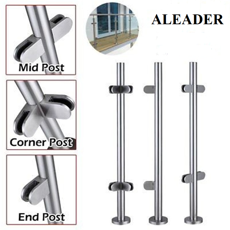 ALD stainless steel 304/316 Glass railing & glass balustrade handrail fittings accessories