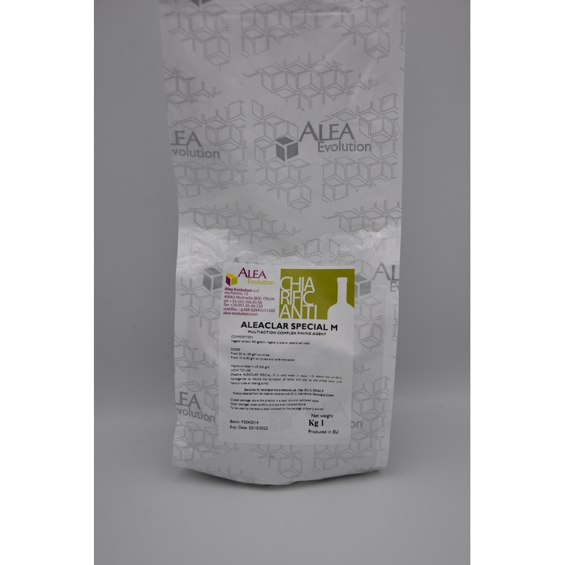 High Quality Made In Italy ALEACLAR SPECIAL M Wine Clarification Agent Wine Fermentation Yeast Powder 1 kg and 10 kg Bag