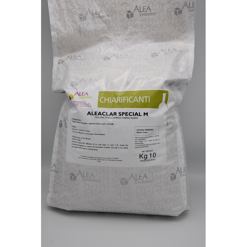 High Quality Made In Italy ALEACLAR SPECIAL M Wine Clarification Agent Wine Fermentation Yeast Powder 1 kg and 10 kg Bag