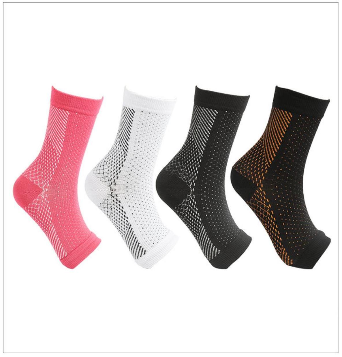 Wholesale OEM Custom Logo Wholesale Foot Sleeves Ankle Compression Socks for Foot and Heel Pain Relief Support Men and Women