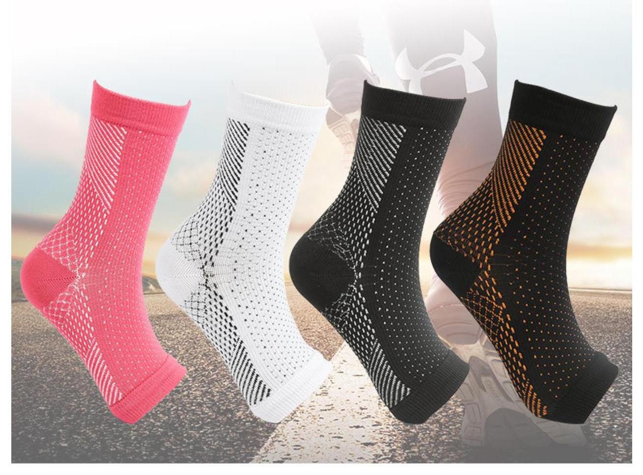 Wholesale OEM Custom Logo Wholesale Foot Sleeves Ankle Compression Socks for Foot and Heel Pain Relief Support Men and Women