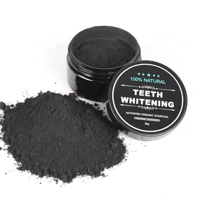 Private Label Activated Charcoal Toothpowder 30g Teeth Whitening Powder For Oral Cleaning