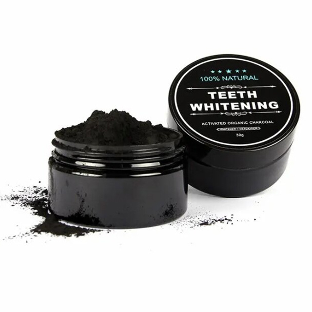 Private Label Activated Charcoal Toothpowder 30g Teeth Whitening Powder For Oral Cleaning