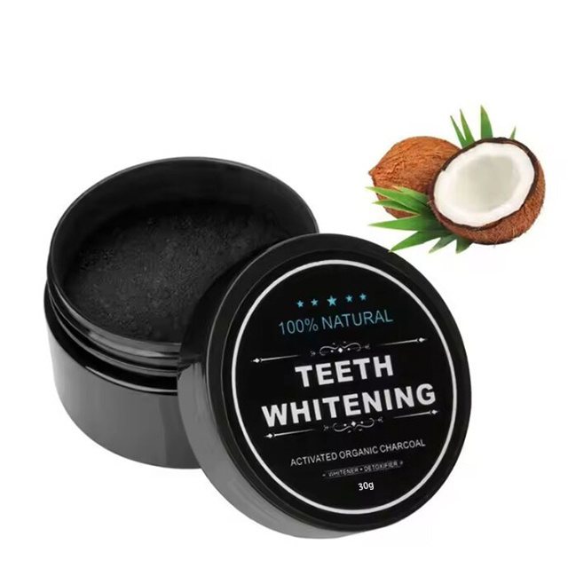 Private Label 100% Natural Organic Professional White Teeth Activated Charcoal Teeth Whitening Powder