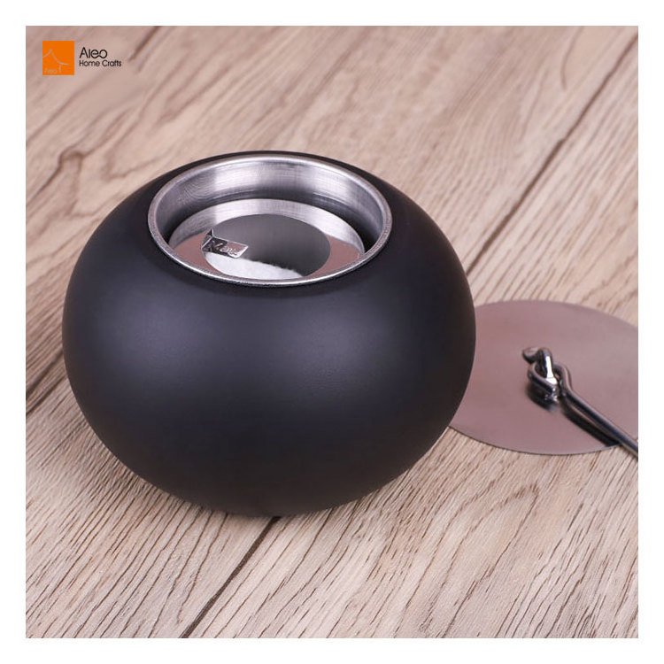 Modern Portable Stainless Steel Heater Matte round Black Tabletop Fire Bowl for Indoor-Outdoor Use for Garden and Fire Pits