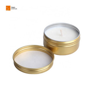 Customized Logo Hours Customized Scented  Gold Tin Cheap Mini 100% Soy Candle Wax Tealight pefumed Candle For Parties