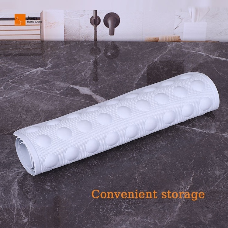 Custom Bathroom Natural 70x40cm Heavy Bubble Non Slip Bath Mat Eco-friendly Anti Skid Rubber Suction Shower Mat Manufacture