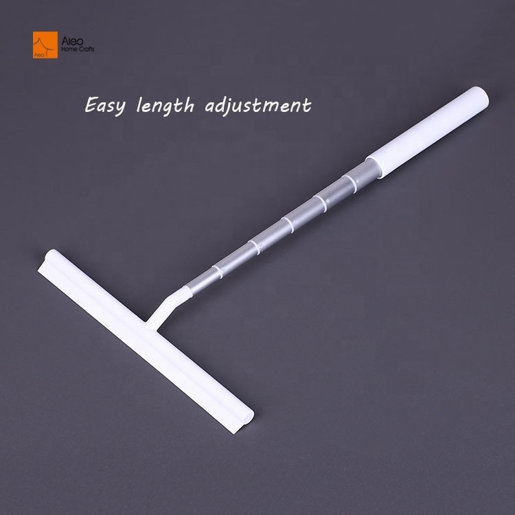 White OEM Retractable Silicone Shower wiper Squeegee cleaner wholesale floor Wipers window washer water Blade long handle