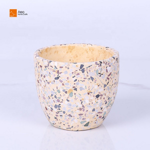 High Quality Best Selling Cement Flower Pots Planters Terrazzo Concrete Planter Mold Made In China