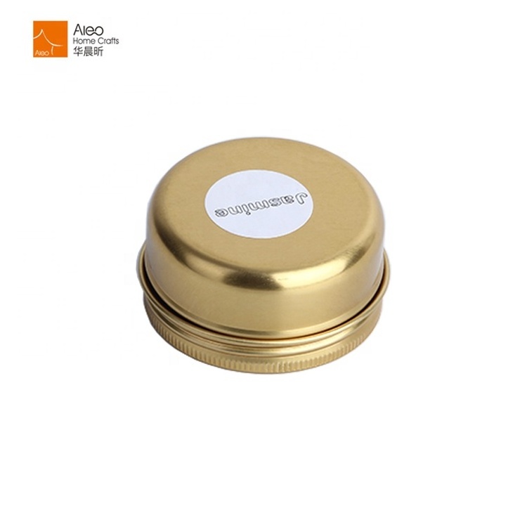 Customized Logo Hours Customized Scented  Gold Tin Cheap Mini 100% Soy Candle Wax Tealight pefumed Candle For Parties