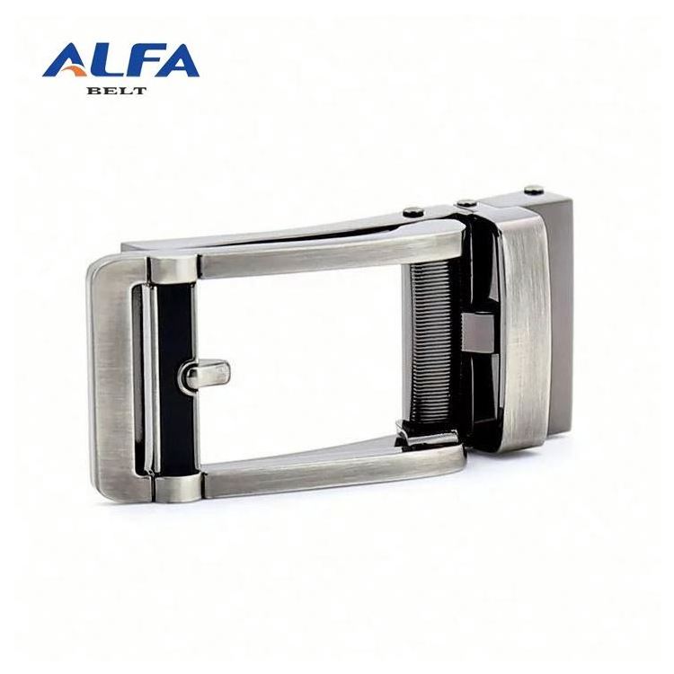 Alfa Wholesale Quality Products Custom Interlocking Black Mens Metal Automatic Belt Buckle With Logo