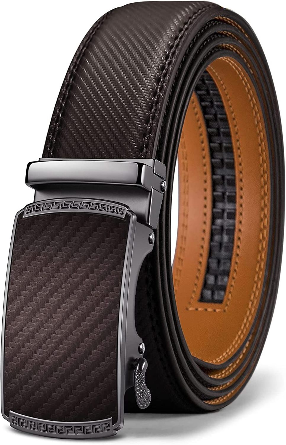 Alfa Mens Ratchet Belts Automatic Buckles Stainless Steel Belt For Men