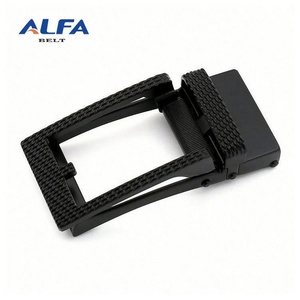 Alfa Quality Products Custom Interlocking Belt Buckle Black Mens Automatic Belt Buckle With Teeth