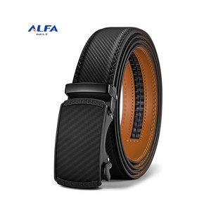 Alfa Mens Ratchet Belts Automatic Buckles Stainless Steel Belt For Men