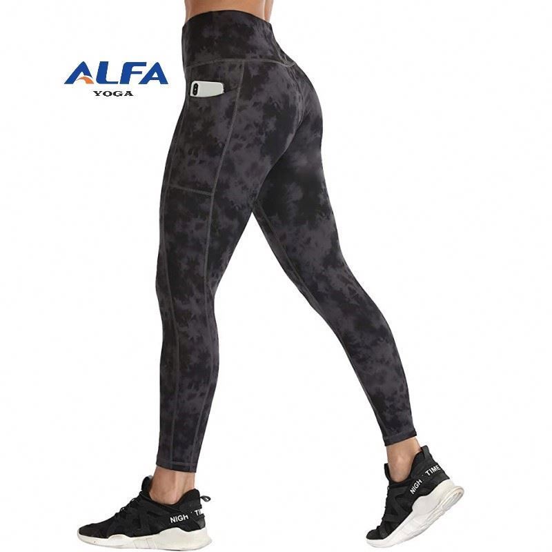 ALFA Butter Soft Waist Trainer Custom Jungle Sexx Scrunch Butt Large Size Horse Riding Leggings For Women With Pocket